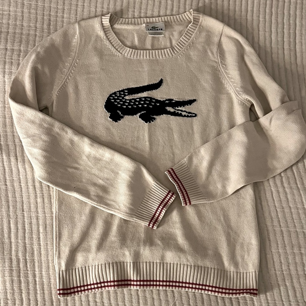 Lacoste knit 100% Cotton alligator sweater